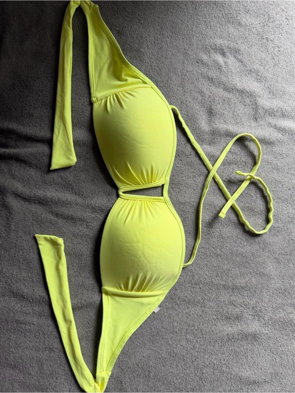 Ardene Neon Yellow Halter Bikini Top